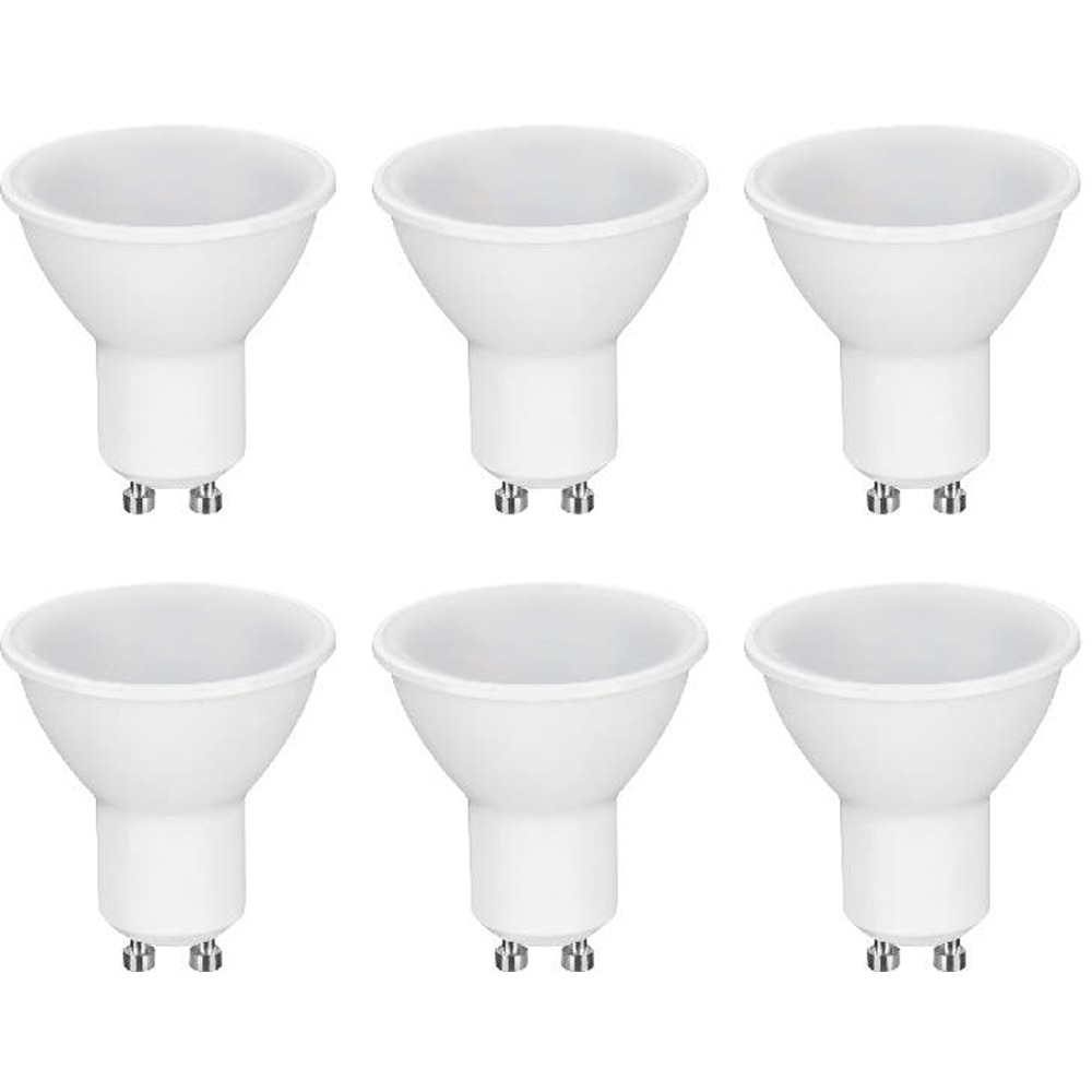 Set 6 becuri LED DIALL, GU10, 4.5W, 430lm, 4000K