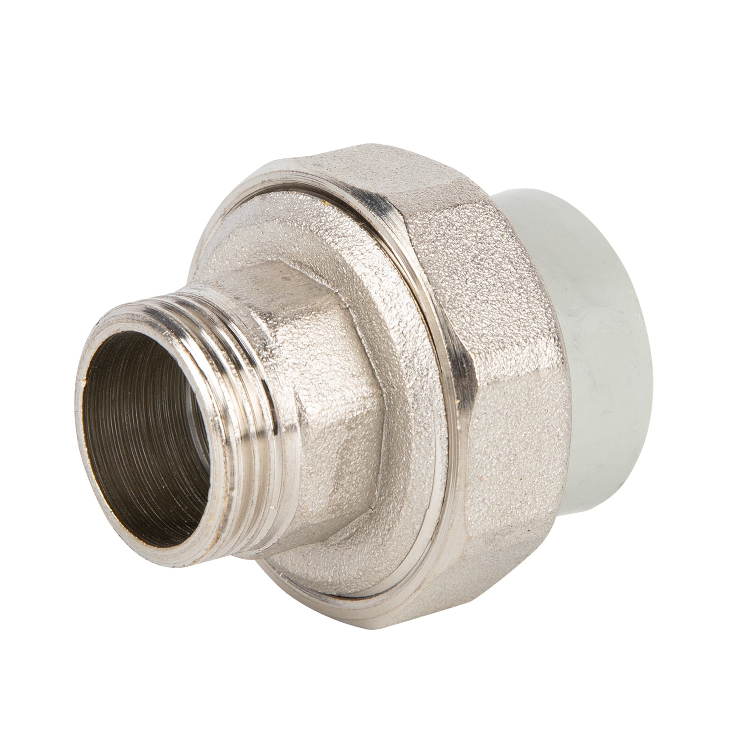 Racord olandez, PPR, gri, metalic, 25 mm, racord 3/4, filet exterior