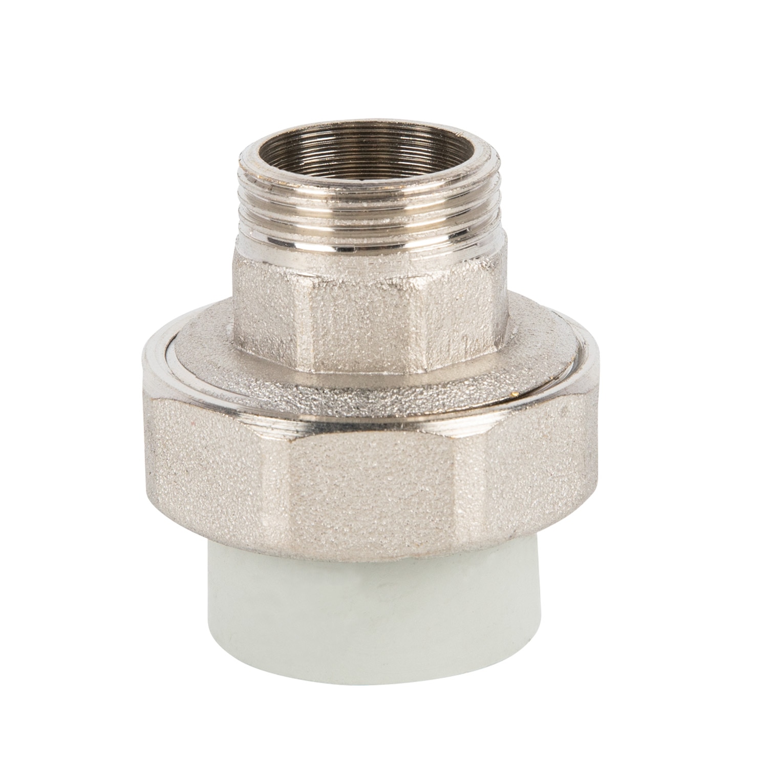 Racord olandez, PPR, gri, metalic, 25 mm, racord 3/4, filet exterior