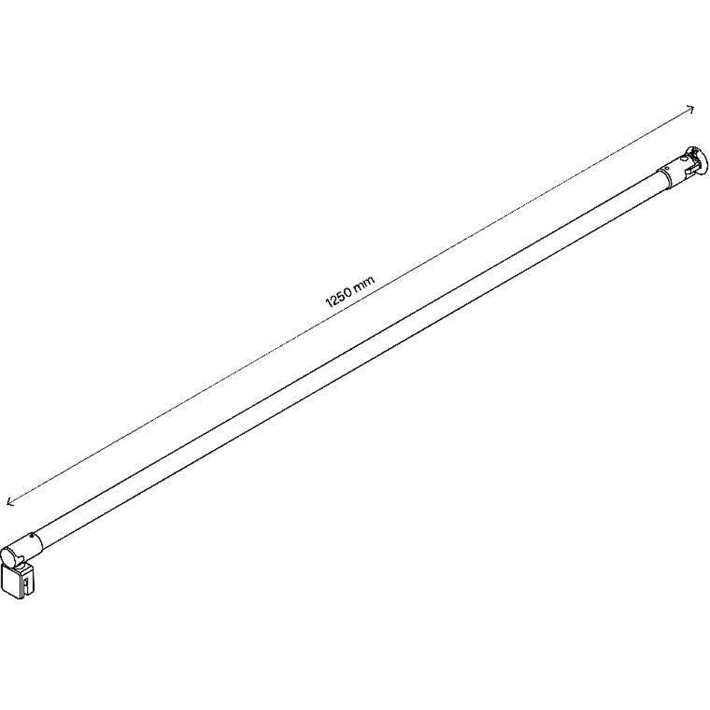 Bara de fixare perete GOODHOME Beloya, otel inoxidabil, 125 cm, argintiu