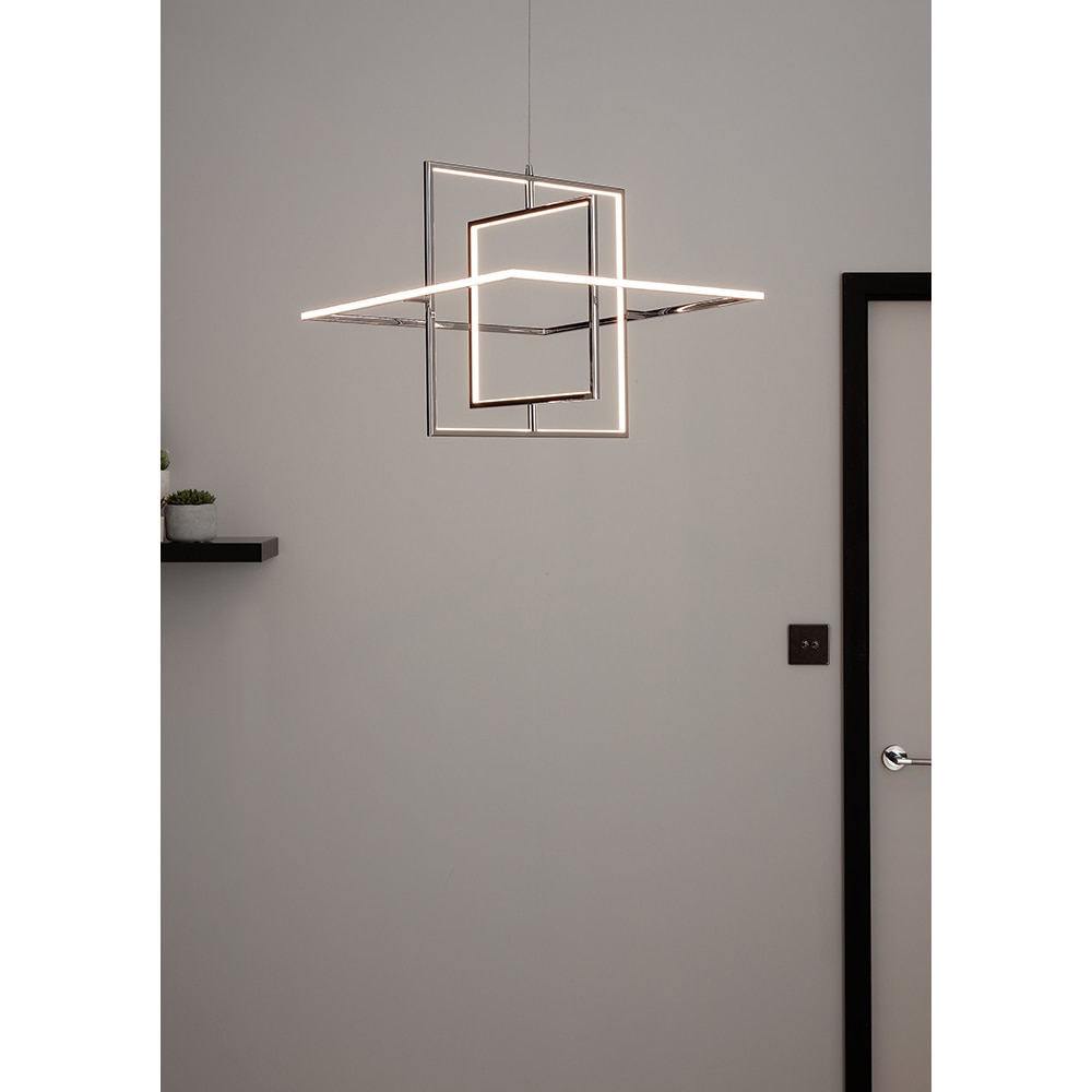 Pendul GOODHOME Kohmani, 30W, LED, argintiu