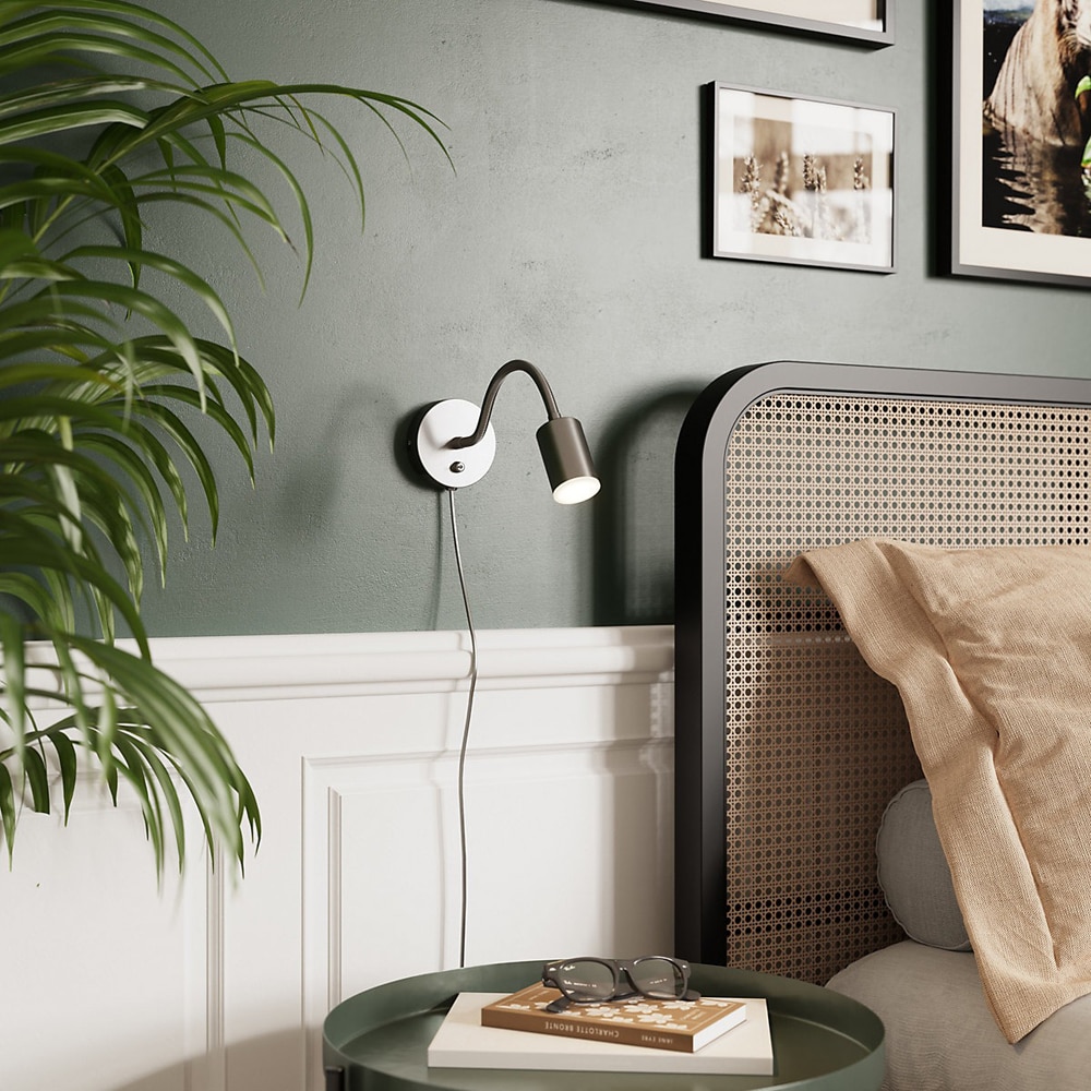 Aplica decorativa Lignit GoodHome, LED integrat, 3.5 W, 220 lm, corp metalic, argintiu