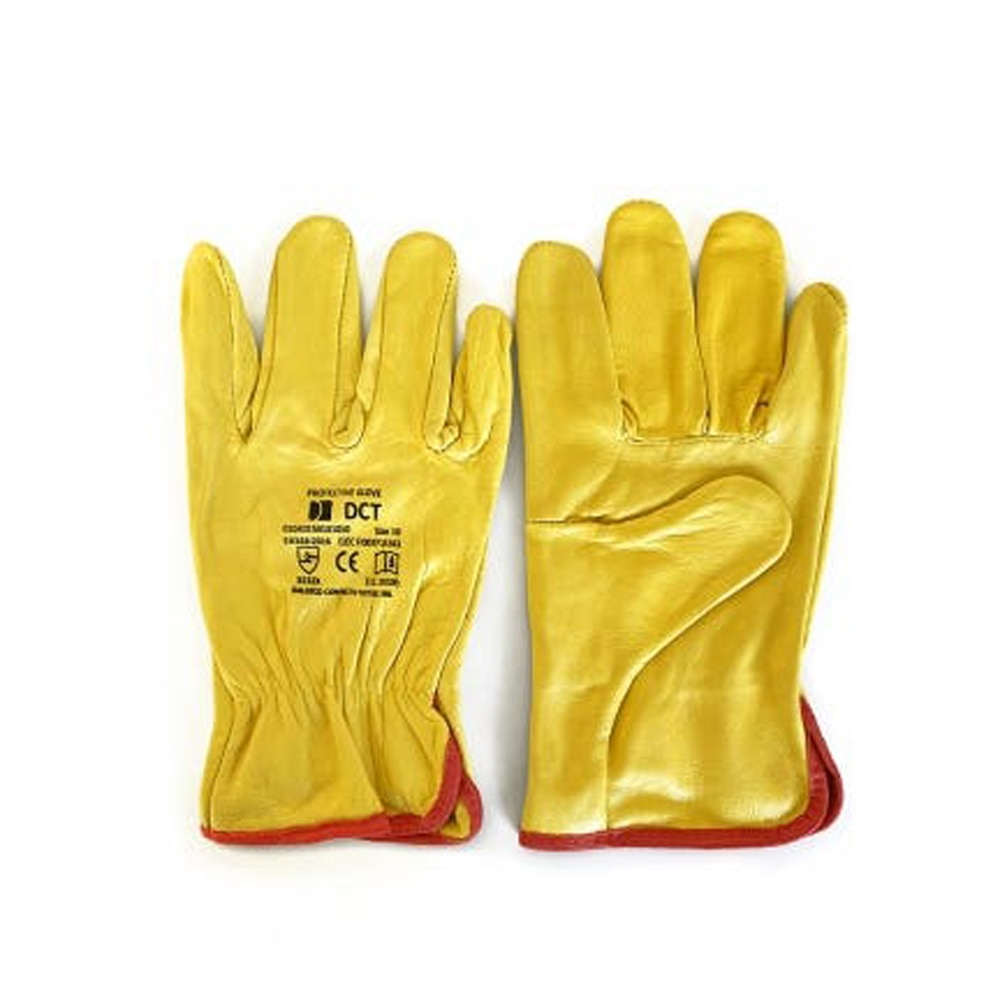 Manusi protectie piele DALGECO, marimea 9, galben