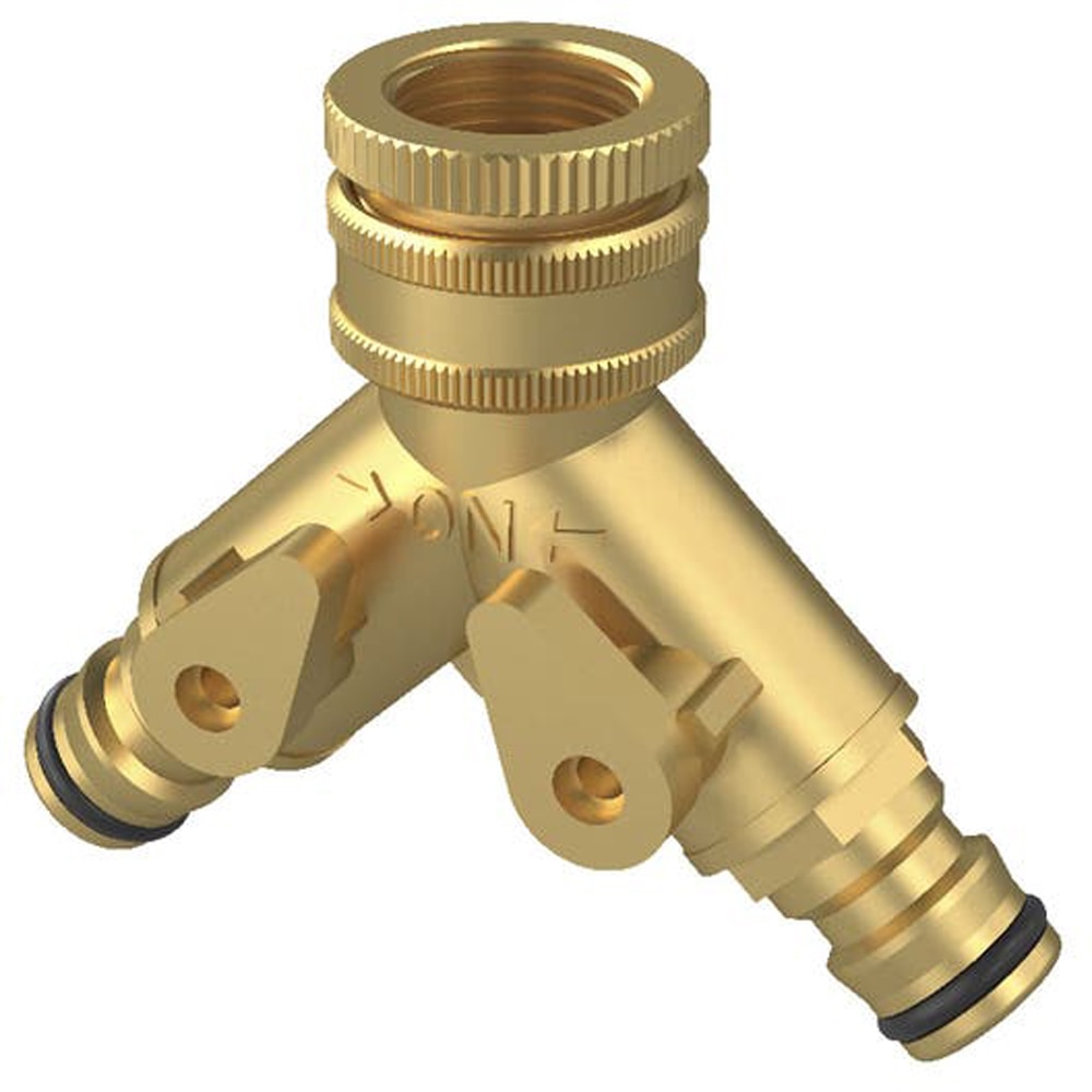 Conector VERVE, 2 iesiri, auriu