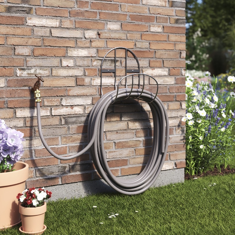 Suport furtun VERVE, otel, 24.5 x 31.5 cm, gri