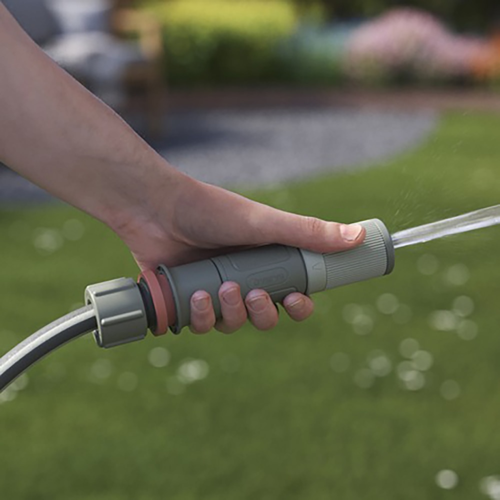 Duza pentru furtun reglabila VERVE, 2 jeturi, 13.3 x 3.5 x 3.5 cm, plastic, verde