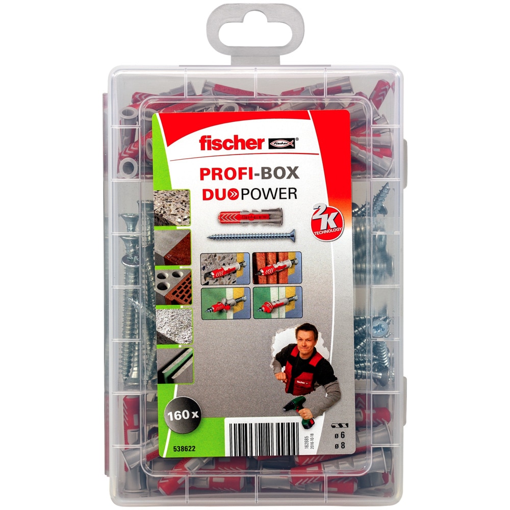 Profi-Box de dibluri duopower cu holsuruburi aferente  Fischer