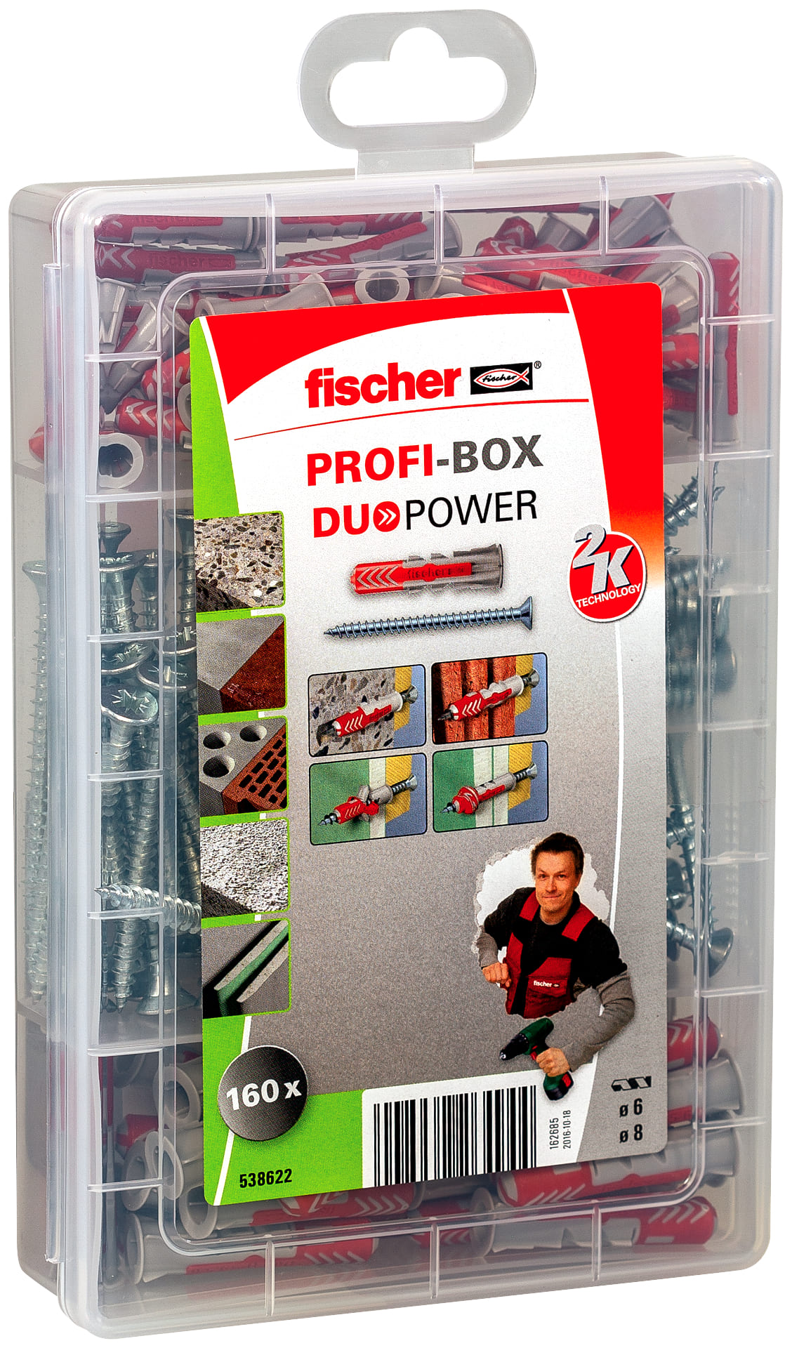 Profi-Box de dibluri duopower cu holsuruburi aferente  Fischer