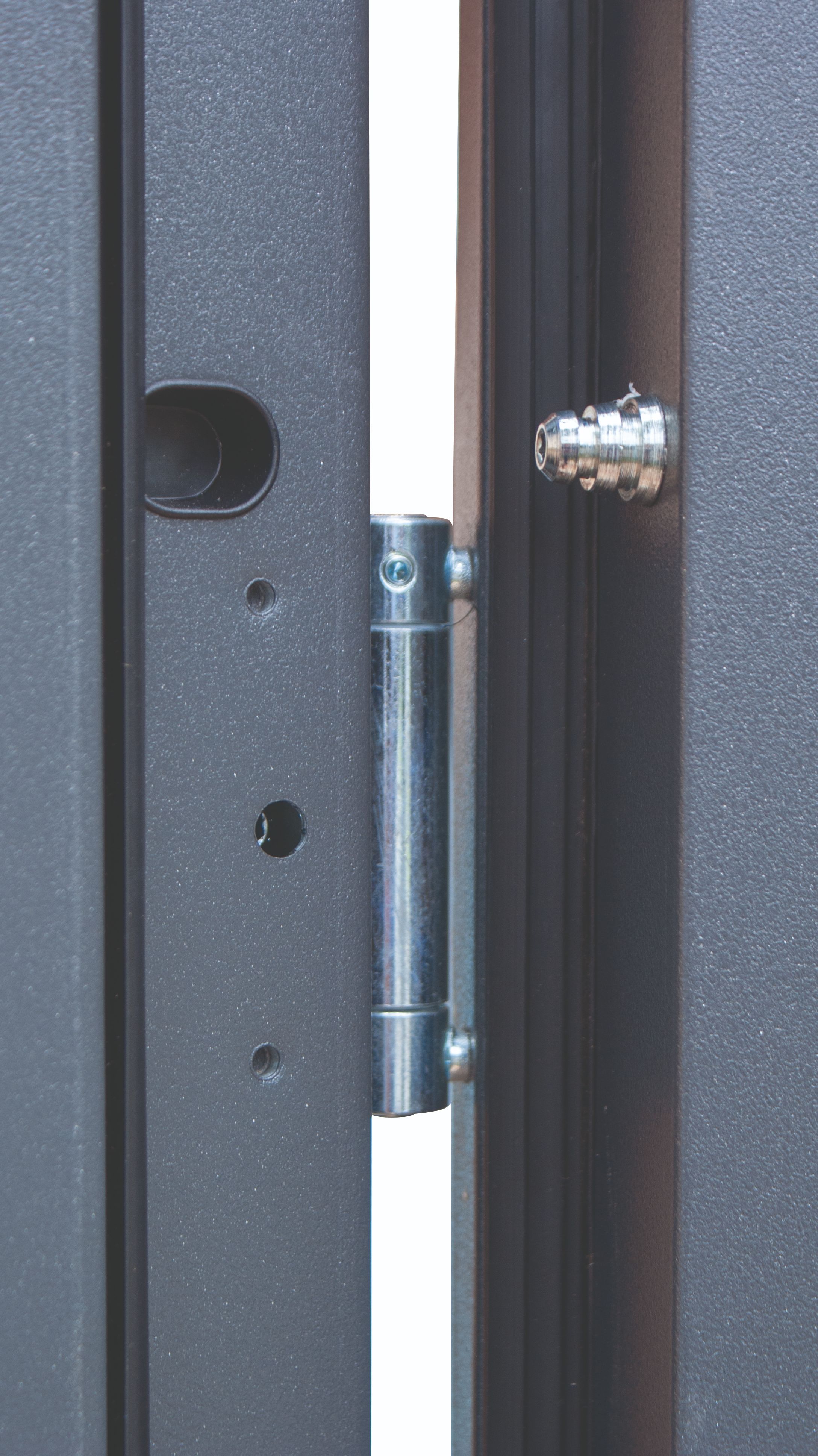 Usa de exterior pentru casa, metalica, nuc,  dreapta, 205 x 88 cm  Fortia Cecina