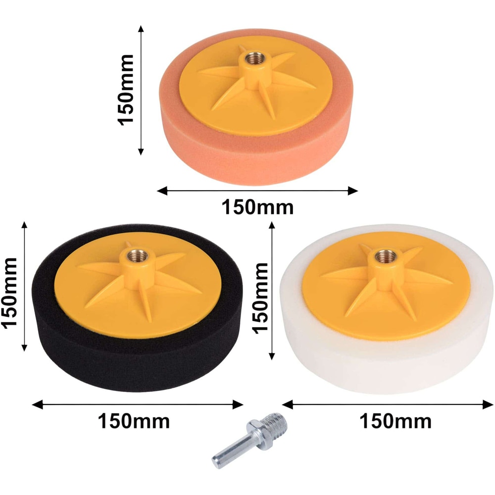 Burete lustruire MAC ALLISTER, 150mm, 3 bucati