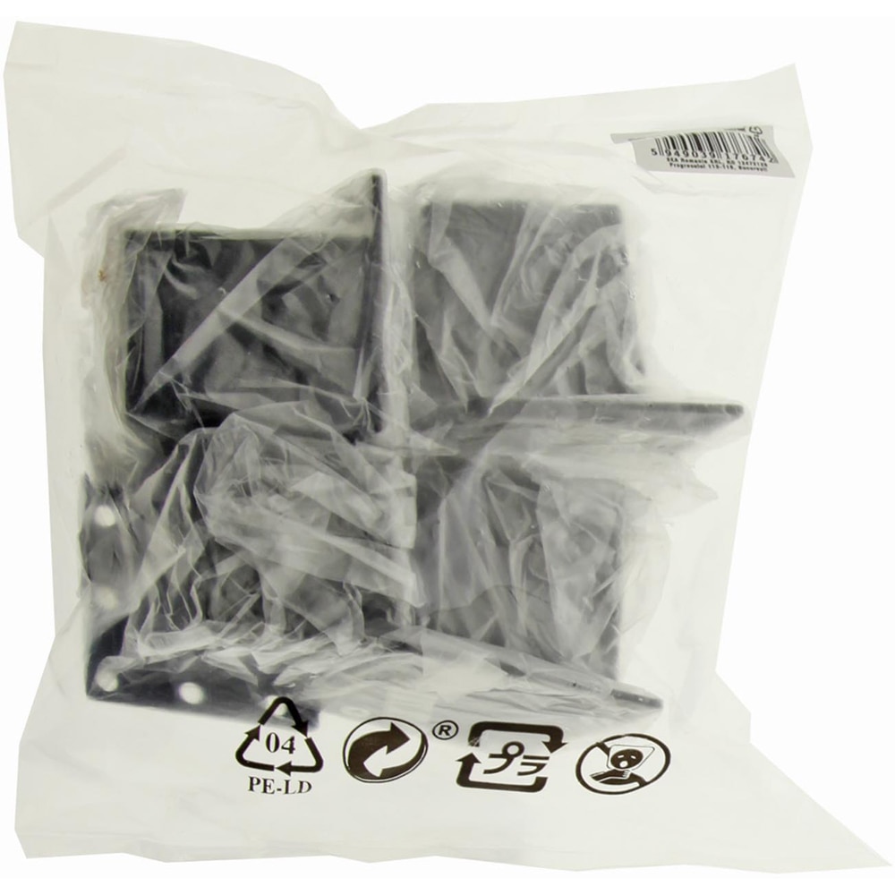 Picior reglabil, aluminiu, 40x40x50 mm, negru, set 4 bucati