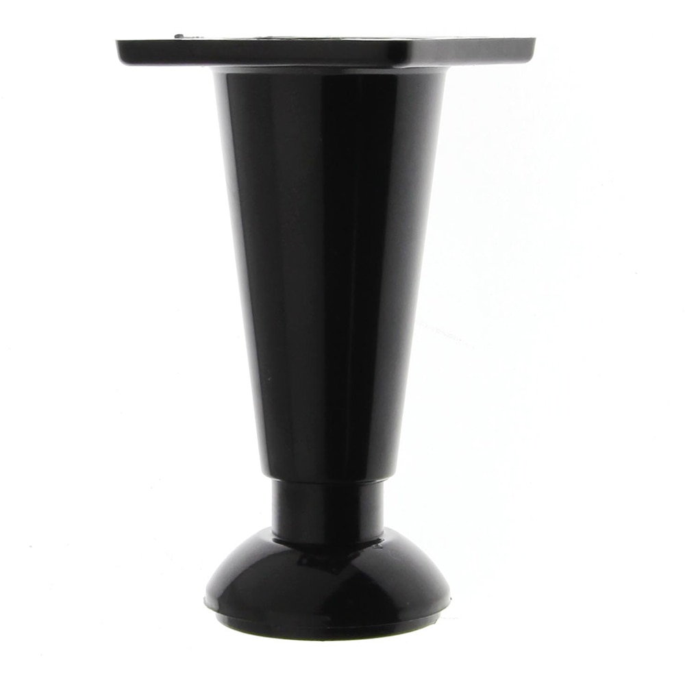 Set picior reglabil, plastic, 80 mm, negru, 4 bucati