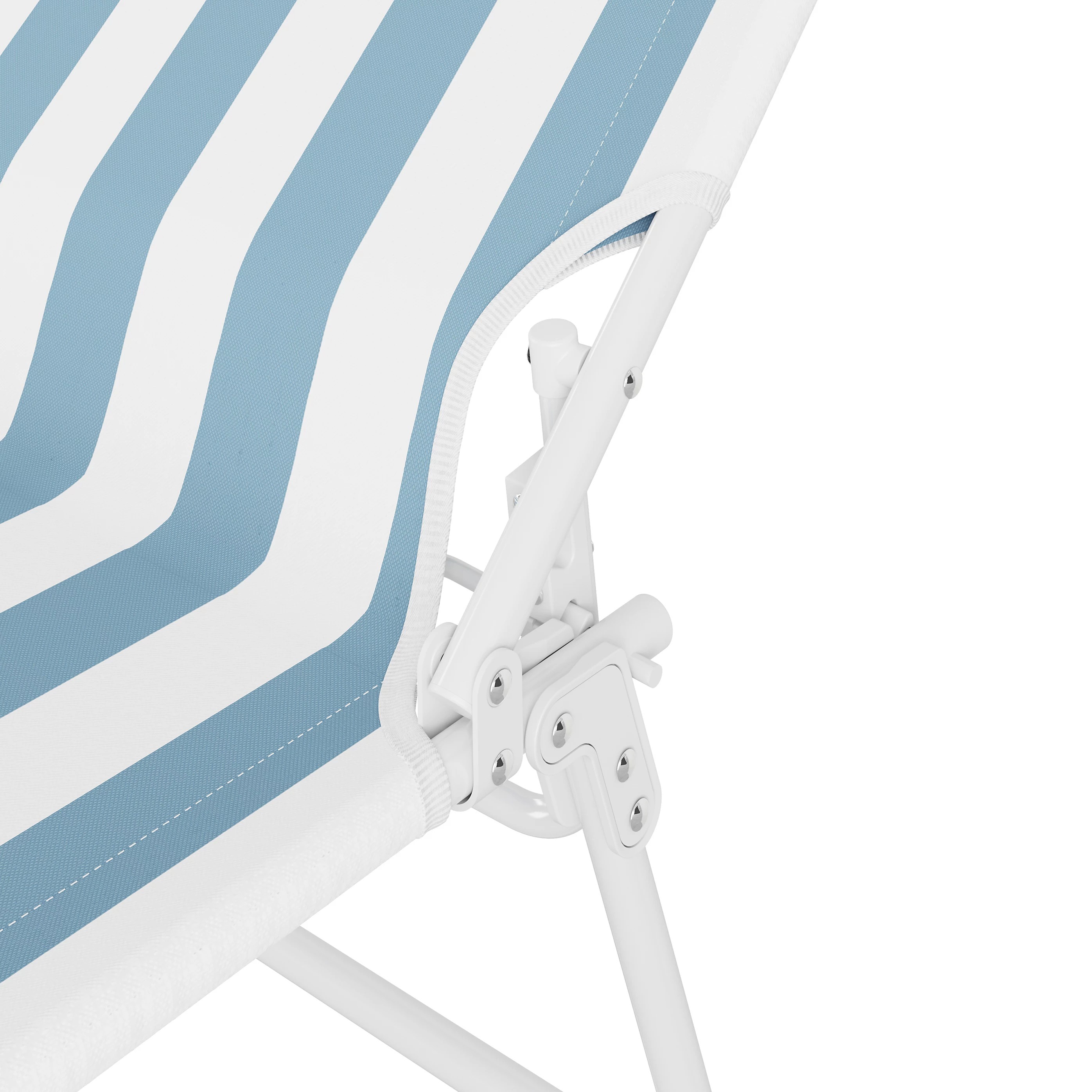 Sezlong gradina Curacao, otel, 183 x 57.5 x 79 cm, albastru