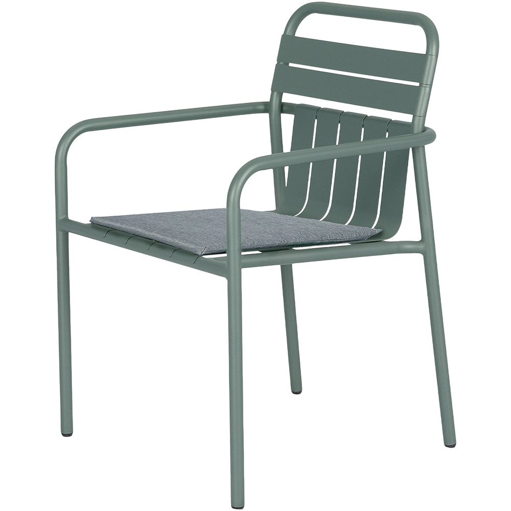 Scaun terasa GOODHOME Lithari, otel, 58 x 57 x 83.4 cm, verde