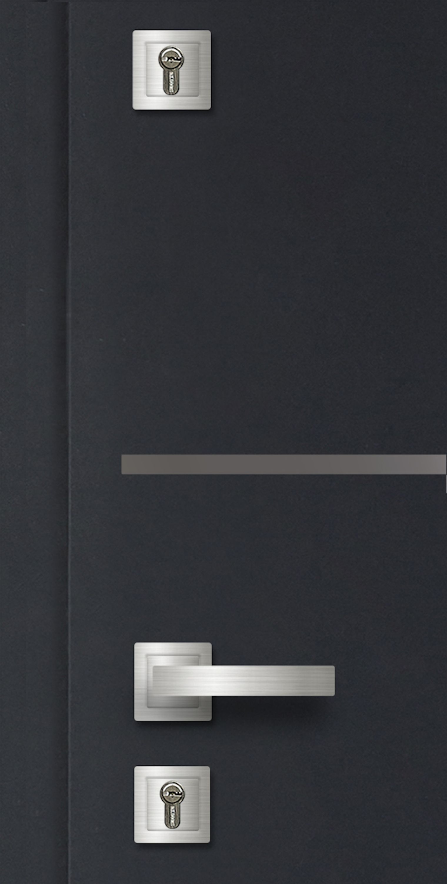 Usa de exterior pentru casa, metalica, gri, dreapta, 205 x 88 cm  Fortia Cecina