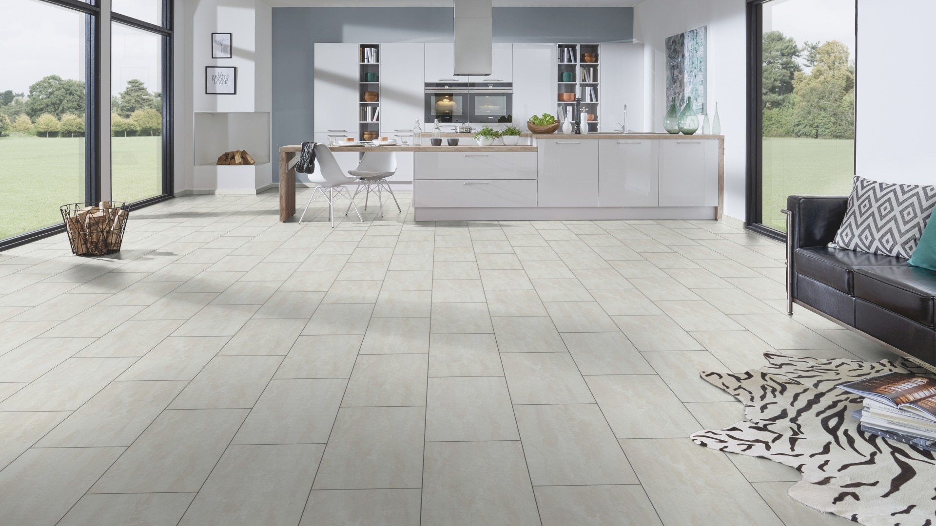 Parchet laminat Impression, alb, 8 mm, 2.22 mp/cutie