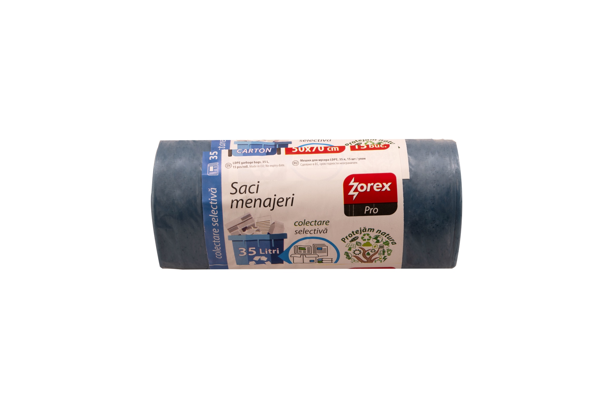 Sac menajer pentru colectarea deseurilor din hartie/carton, 35 L  Zorex pro