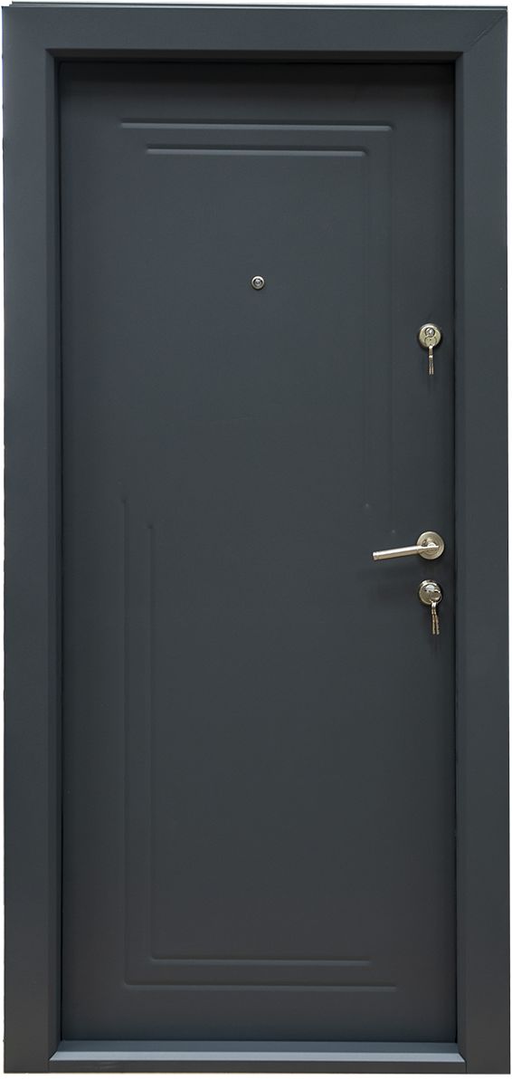 Usa de intrare pentru apartament, metalica, gri, dreapta, 204 x 94.5 cm  Fam Brico 1