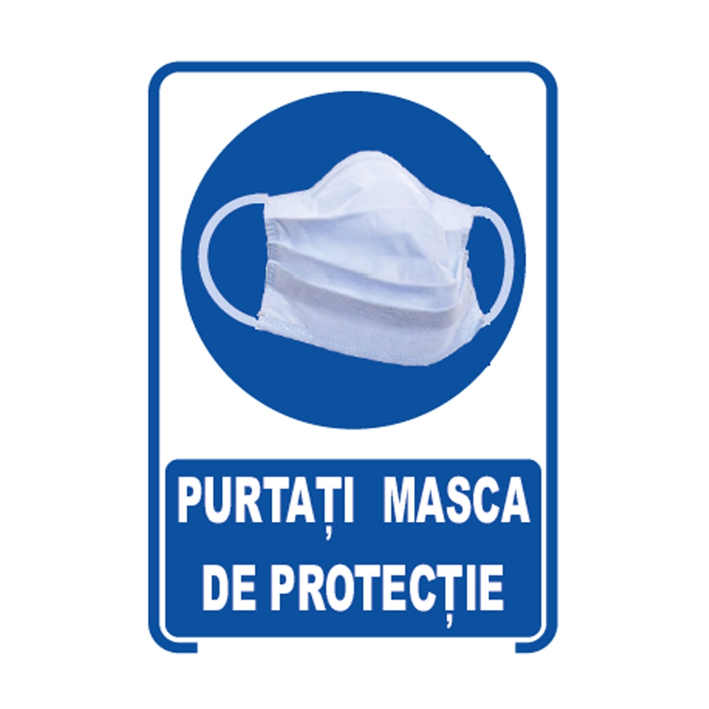 Indicator "PURTATI MASCA DE PROTECTIE", 20x30