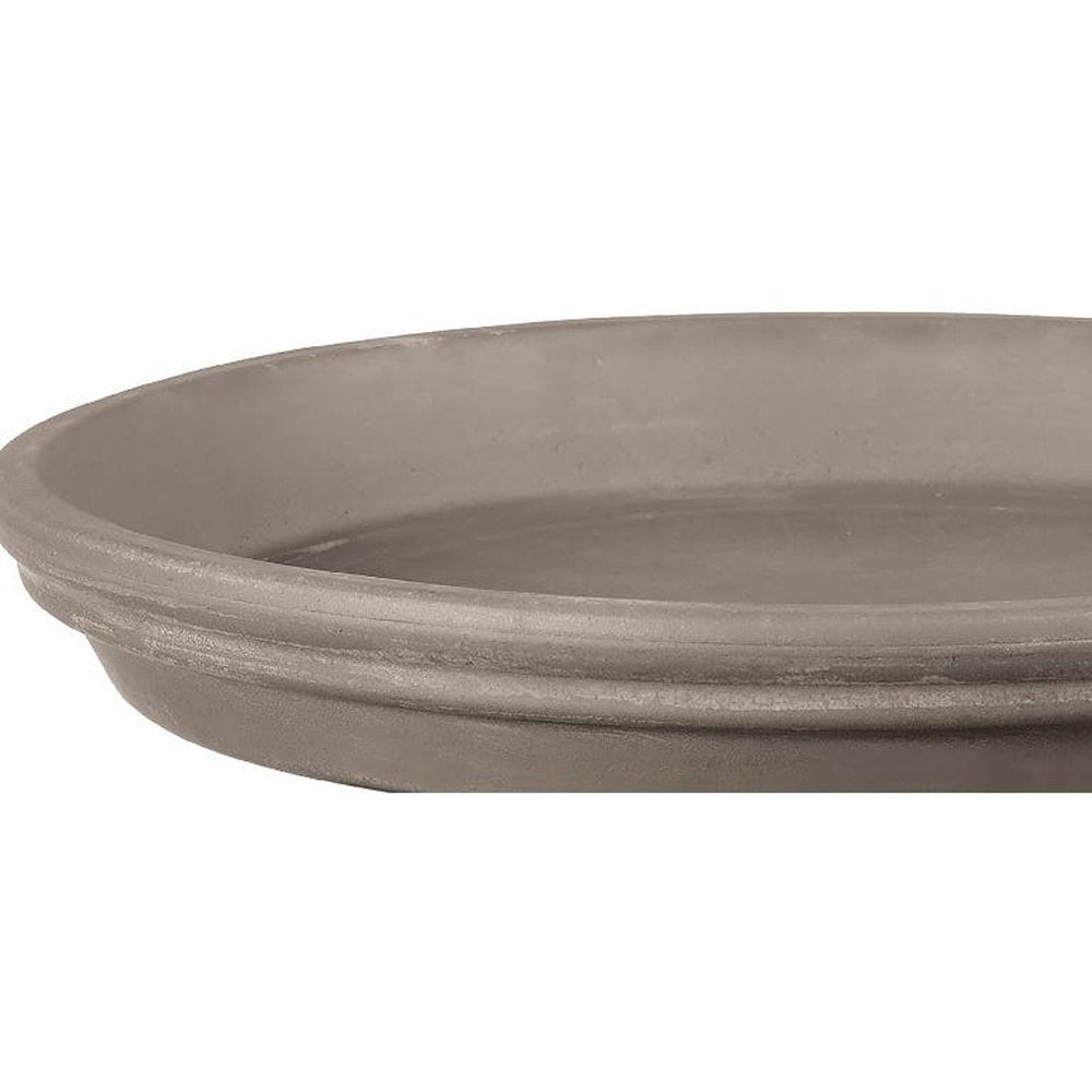 Farfurie ghiveci VERVE Laleh, teracota, D 15.7 cm, gri