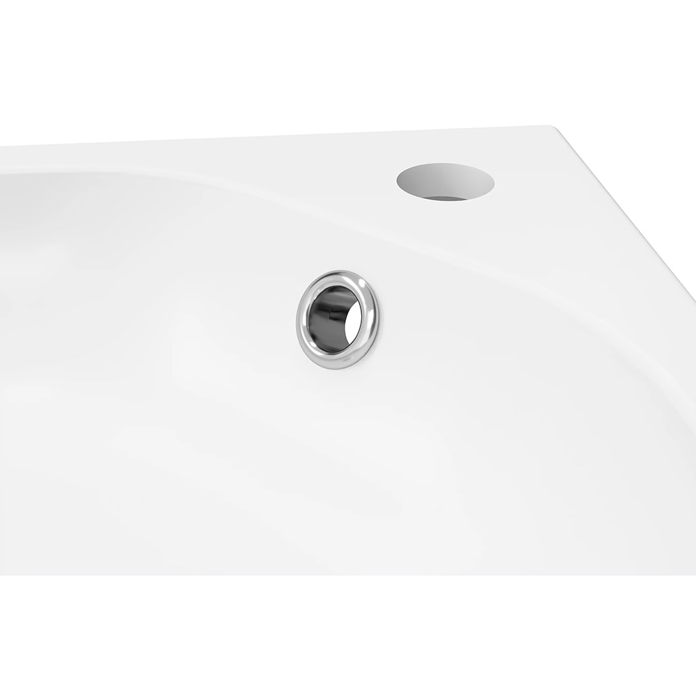 Lavoar baie GOODHOME Maza, rasina, 80.4 x 36.2 cm, alb