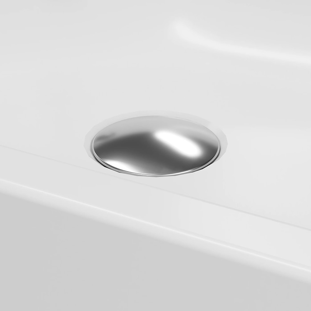 Lavoar baie GOODHOME Maza, rasina, 80.4 x 36.2 cm, alb