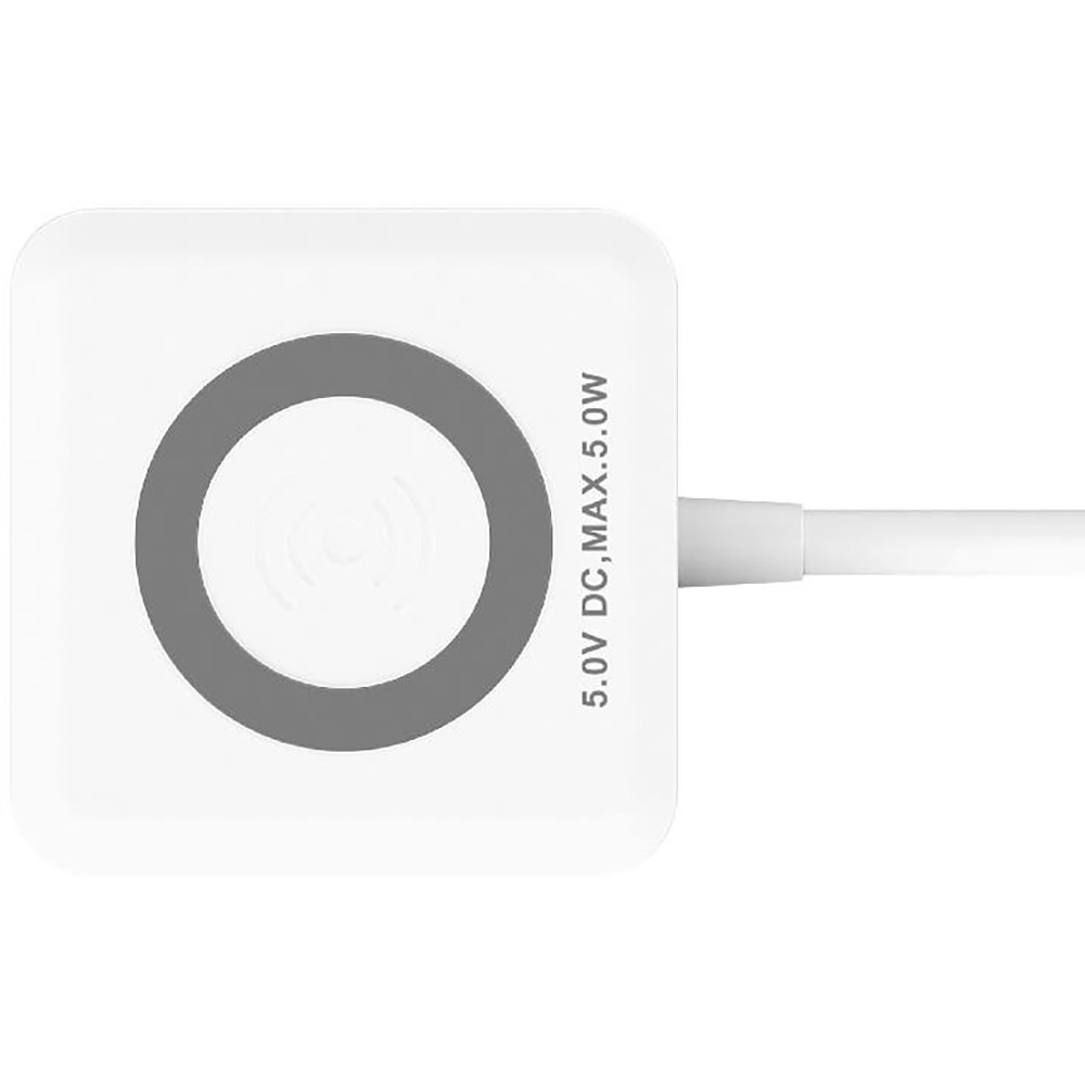 Bloc JACOBSEN, 3 prize Schuko, cu incarcator WiFi si 3 porturi USB, alb/gri