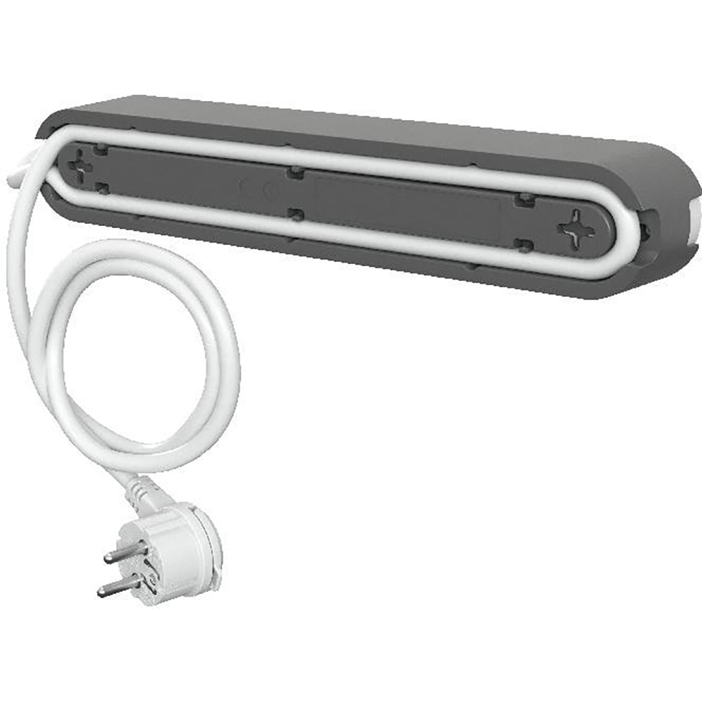 Prelungitor JACOBSEN, 6 prize Schuko, 3 m, 1.5 mm cu intrerupator, alb/gri