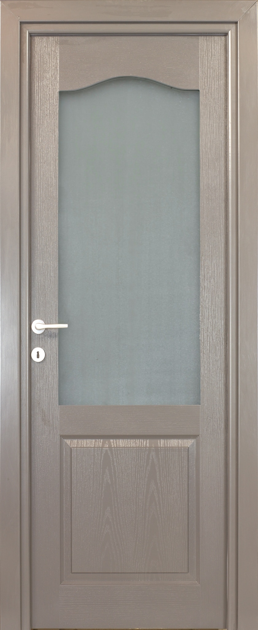 Usa de interior cu geam, antracit, reversibila, mdf, 203 x 78 cm, toc inclus  Anatolia