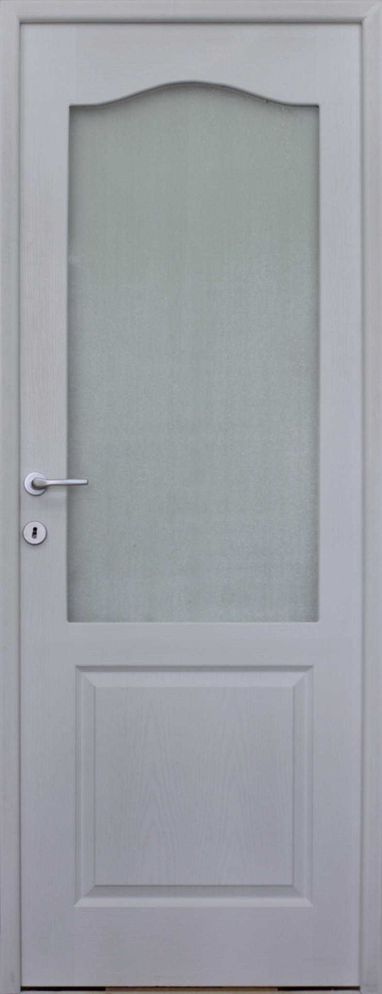 Usa de interior cu geam, alb, reversibila, mdf, 203 x 78 cm, toc inclus  Anatolia