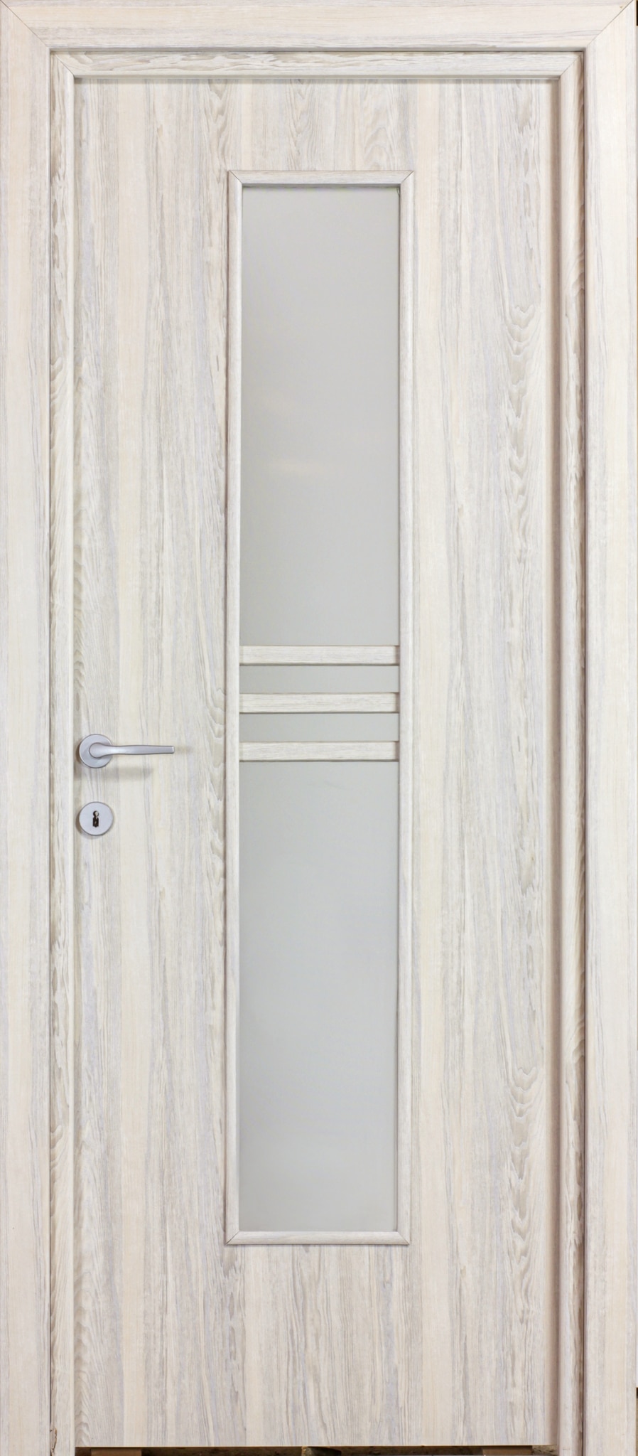 Usa interior Karpat, cu geam, reversibila, MDF, 78 x 203 cm, gri deschis