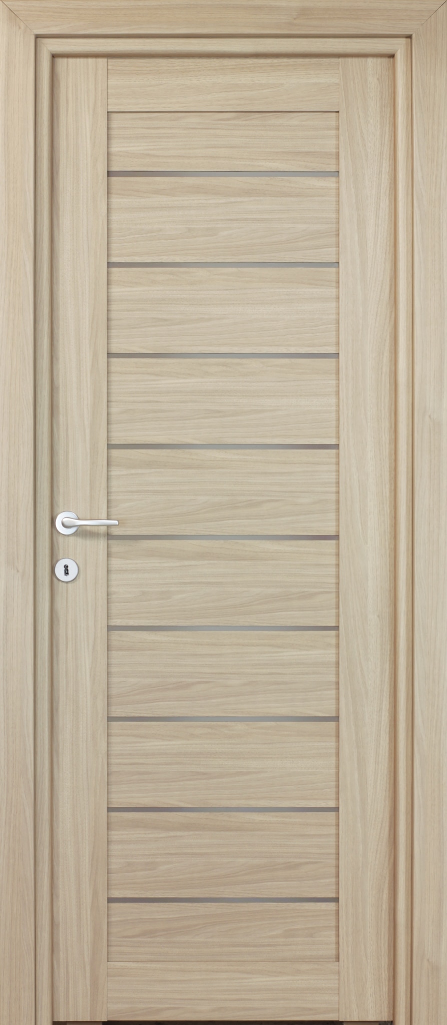 Usa de interior cu geam, maro, reversibila, mdf, 203 x 78 cm, toc inclus  Tarra