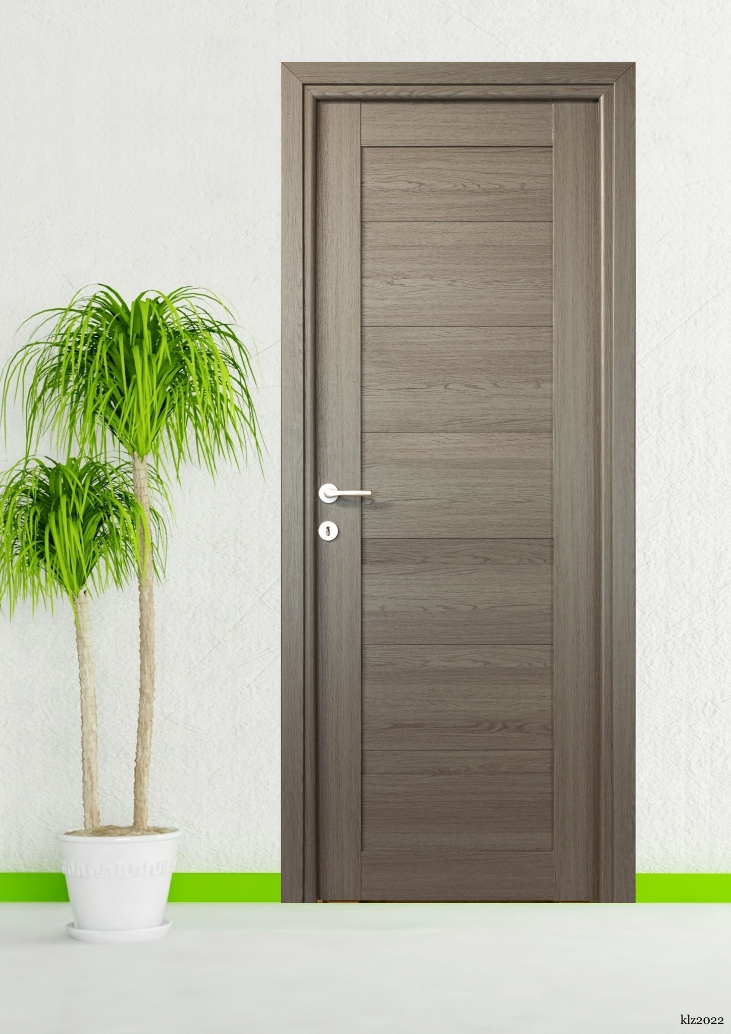 Usa de interior  antracit, reversibila, mdf, 203 x 88 cm, toc inclus • Tisa