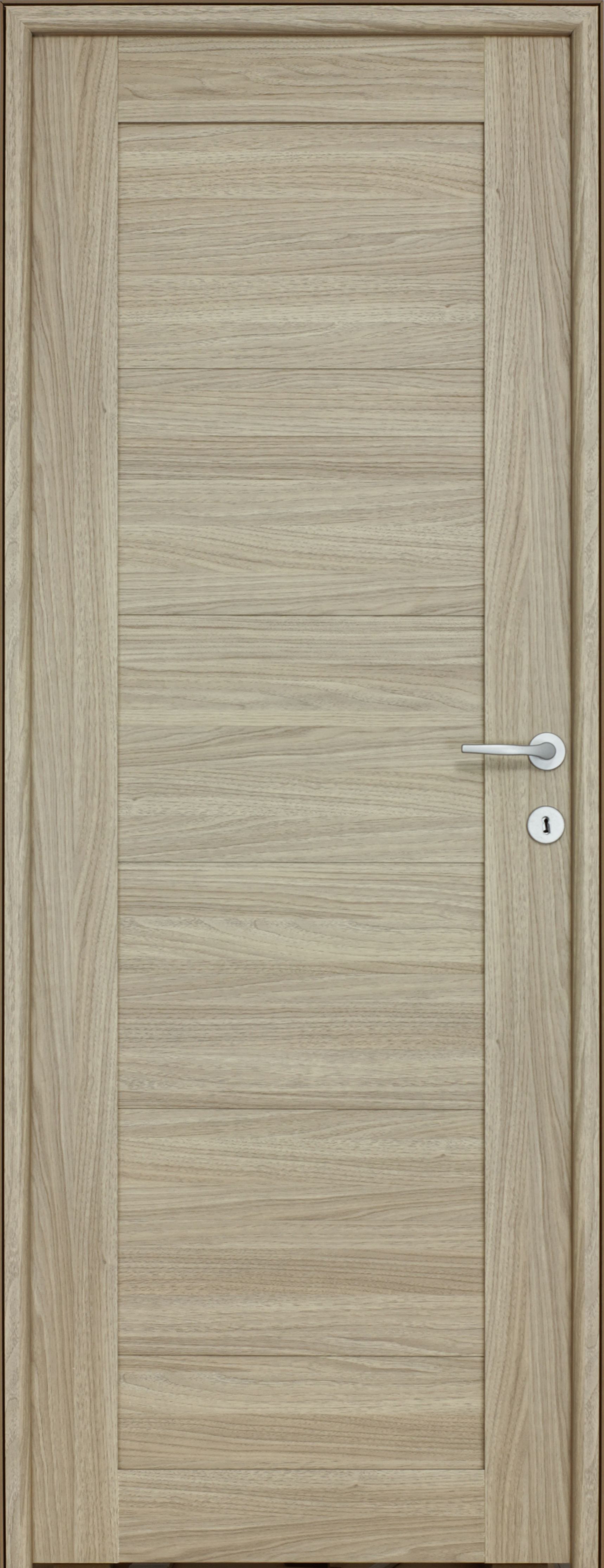 Usa de interior fara geam, maro, reversibila, mdf, 203 x 68 cm, toc inclus • Trame