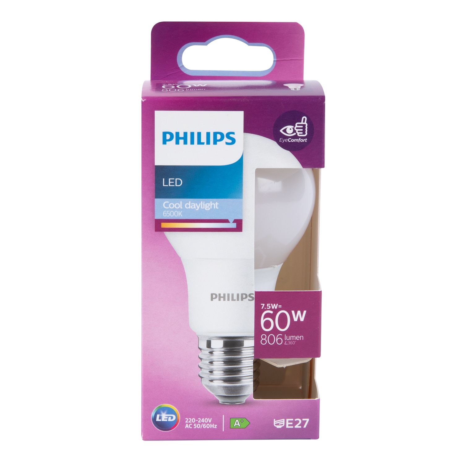 Bec LED, 7.5 W, A60, E27  Philips