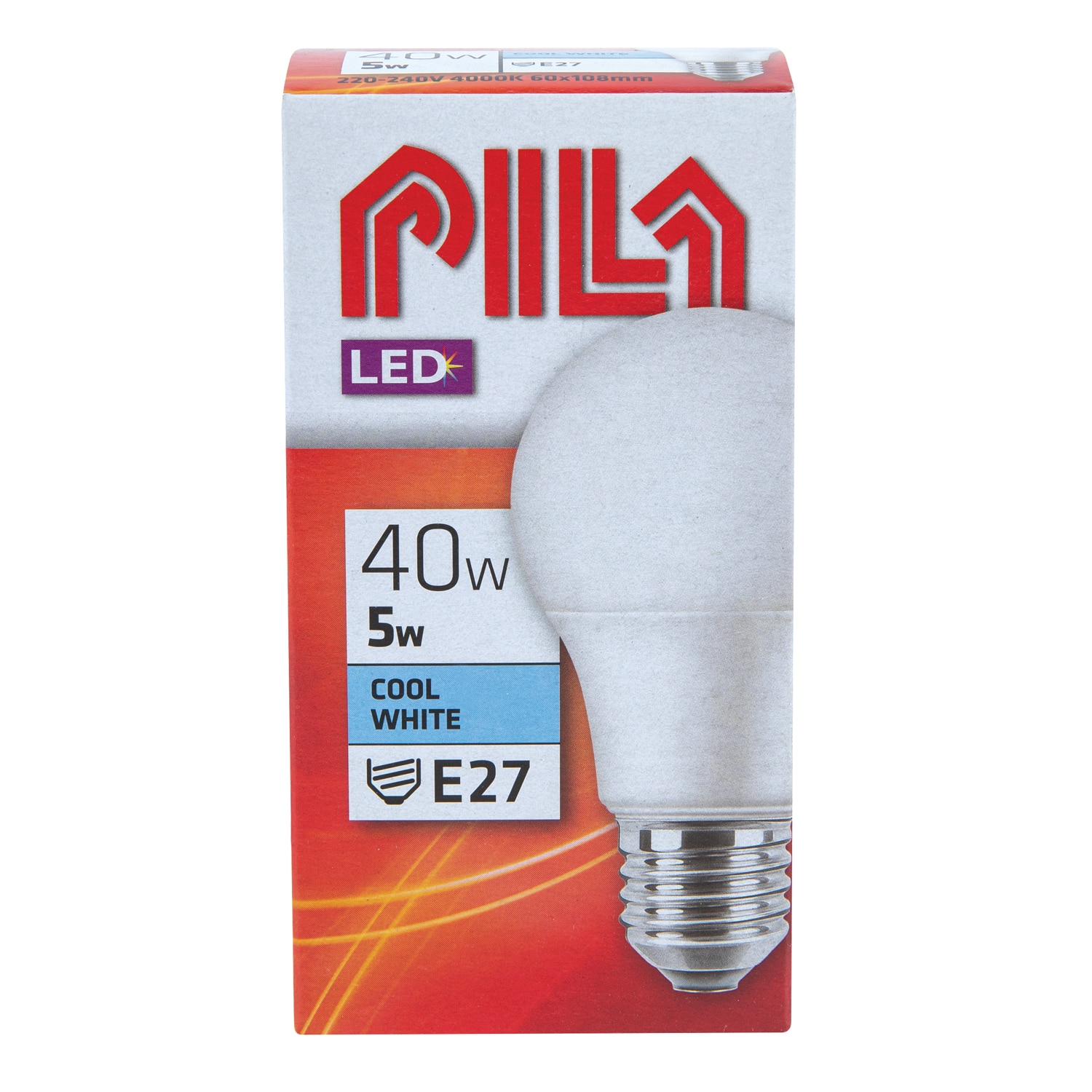 Bec LED, E27, 5 W, A60  Pila