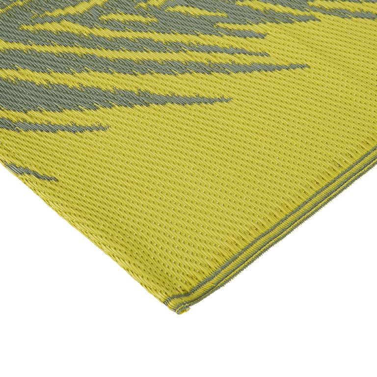 Covor exterior, verde/gri/galben, polipropilena, 170 x 120 cm • GoodHome Malaita