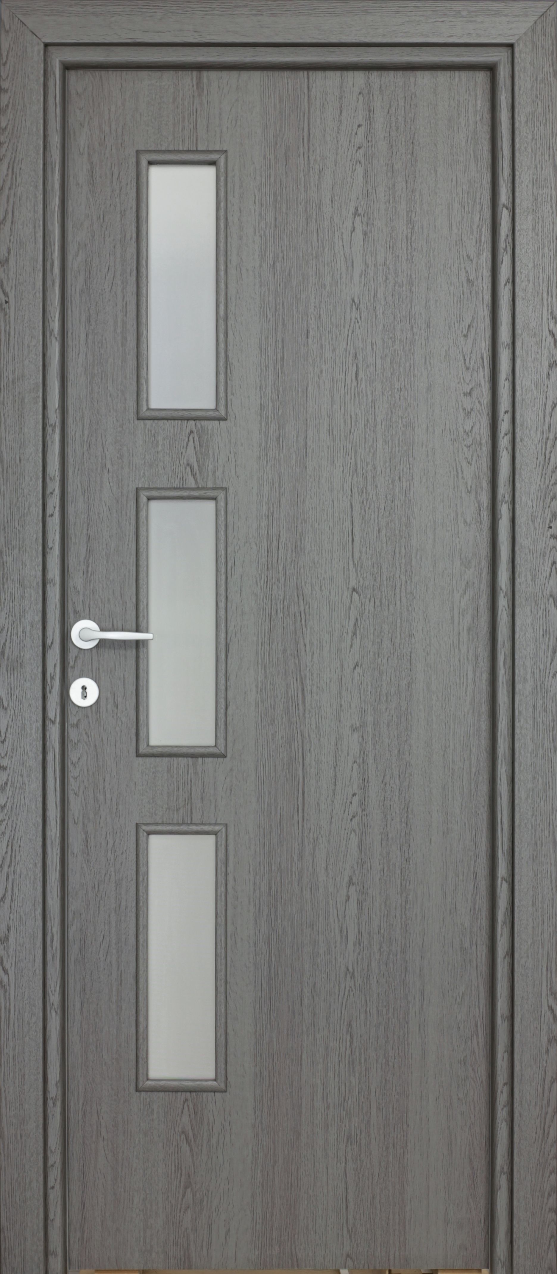 Usa de interior  antracit, reversibila, mdf, 203 x 68 cm, toc inclus • Karpat