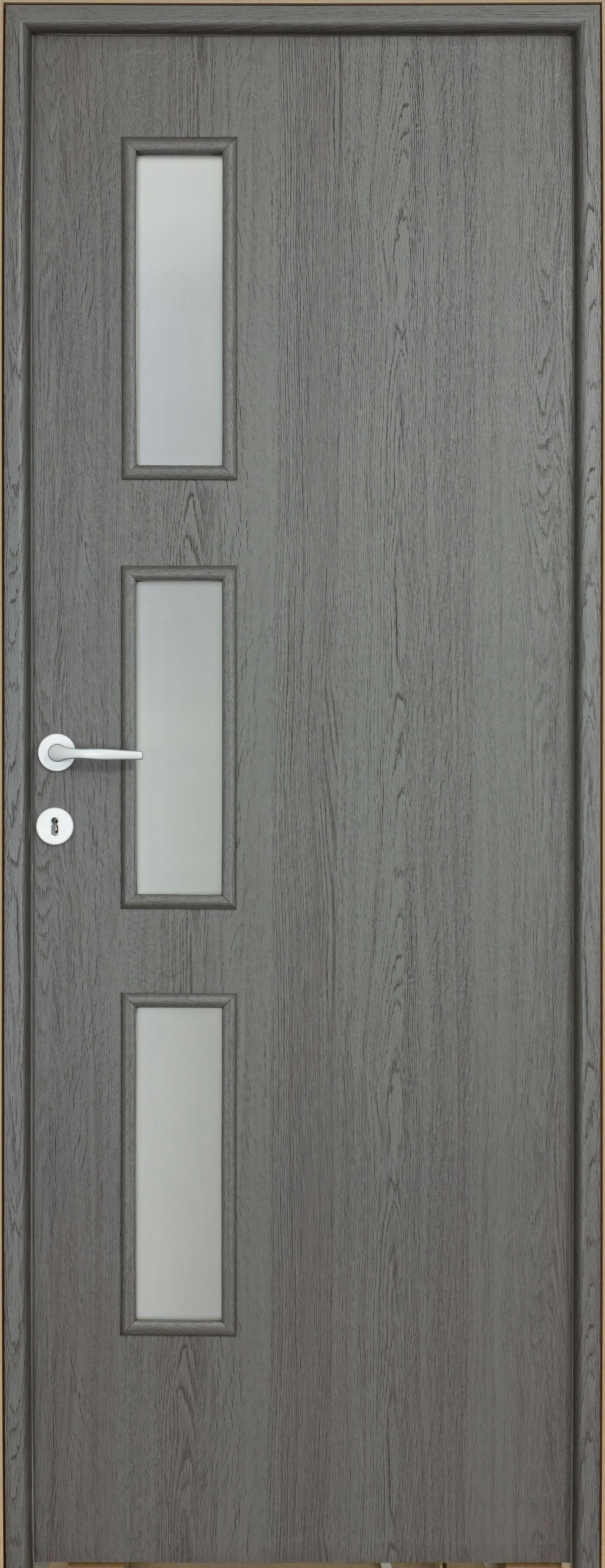 Usa de interior  antracit, reversibila, mdf, 203 x 68 cm, toc inclus • Karpat