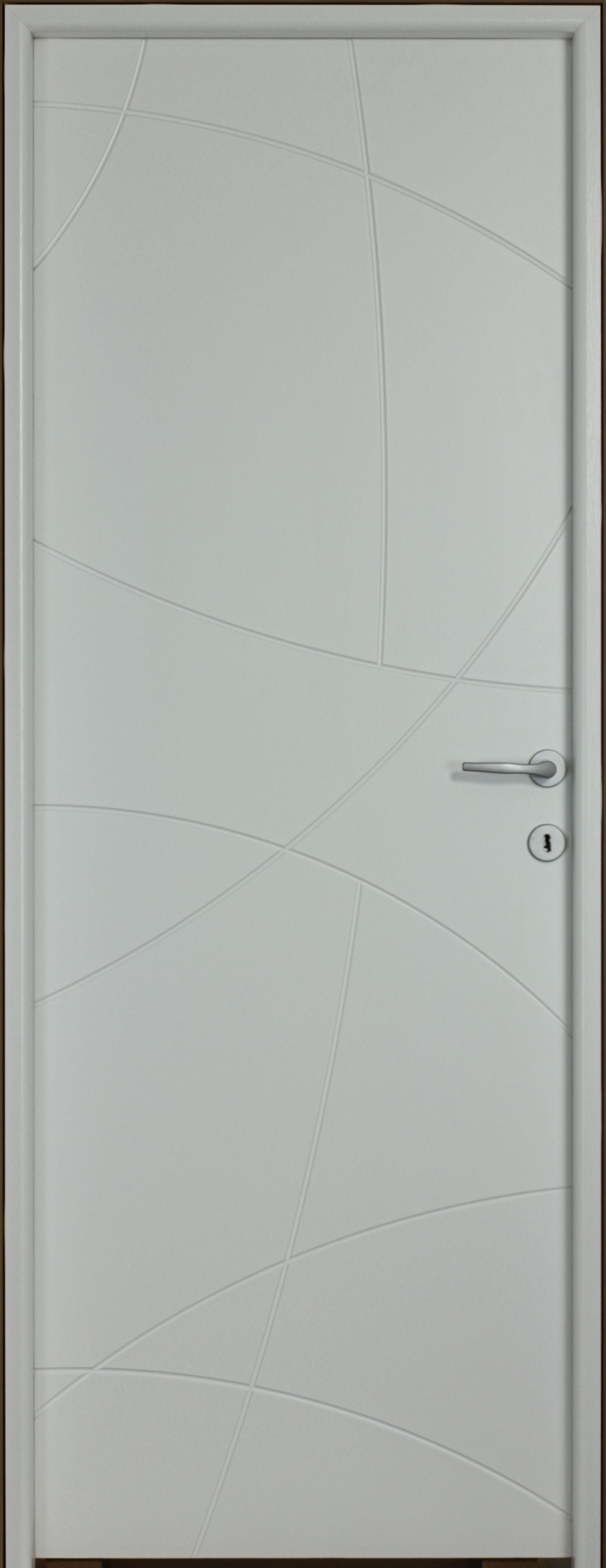 Usa de interior  alb, reversibila, mdf, 203 x 78 cm, toc inclus  Arc