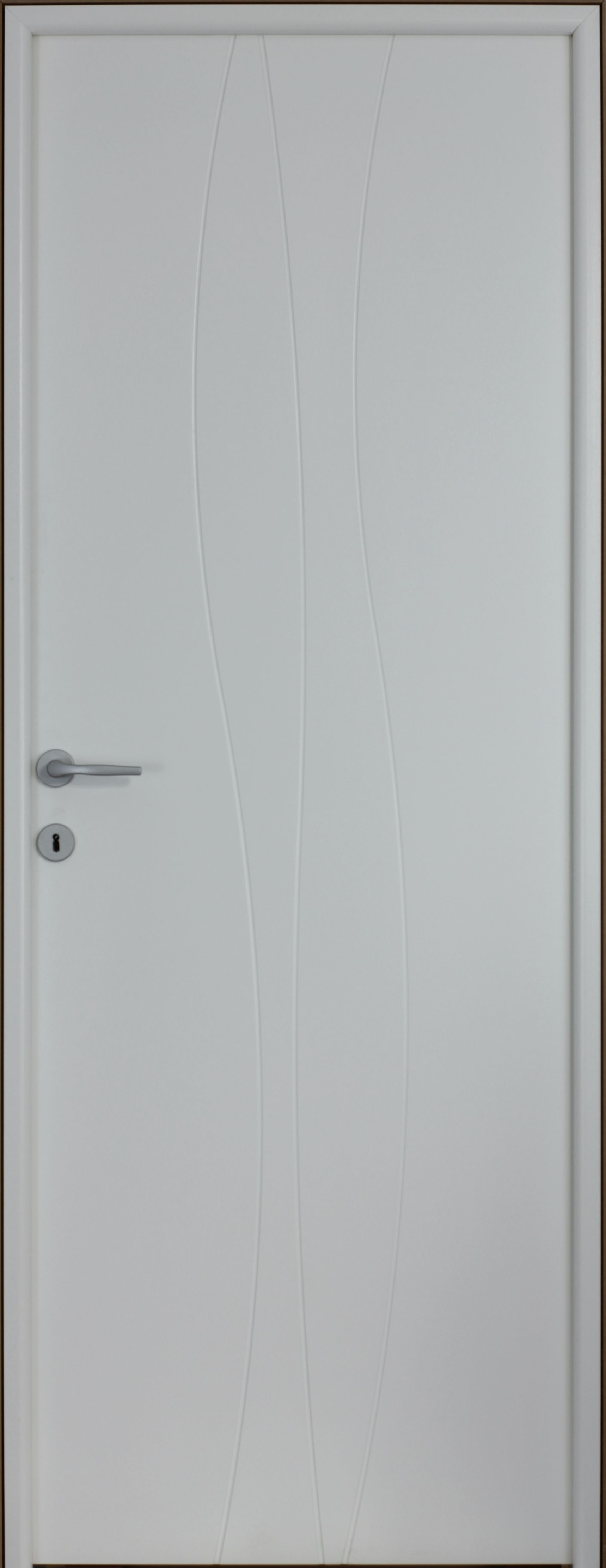 Usa de interior  alb, reversibila, mdf, 203 x 78 cm, toc inclus  Wave