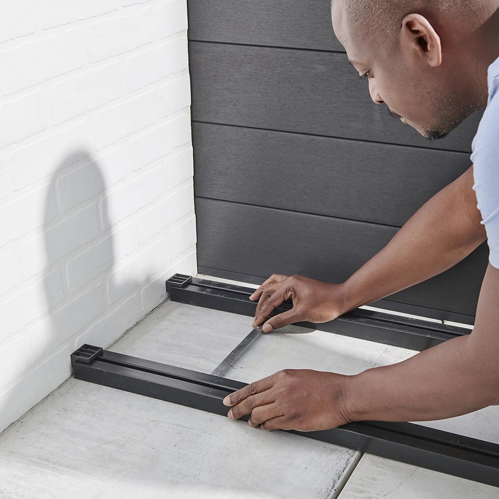 Kit accesorii fixare terasa WPC KLIKSTROM, otel inoxidabil si plastic, negru/argintiu