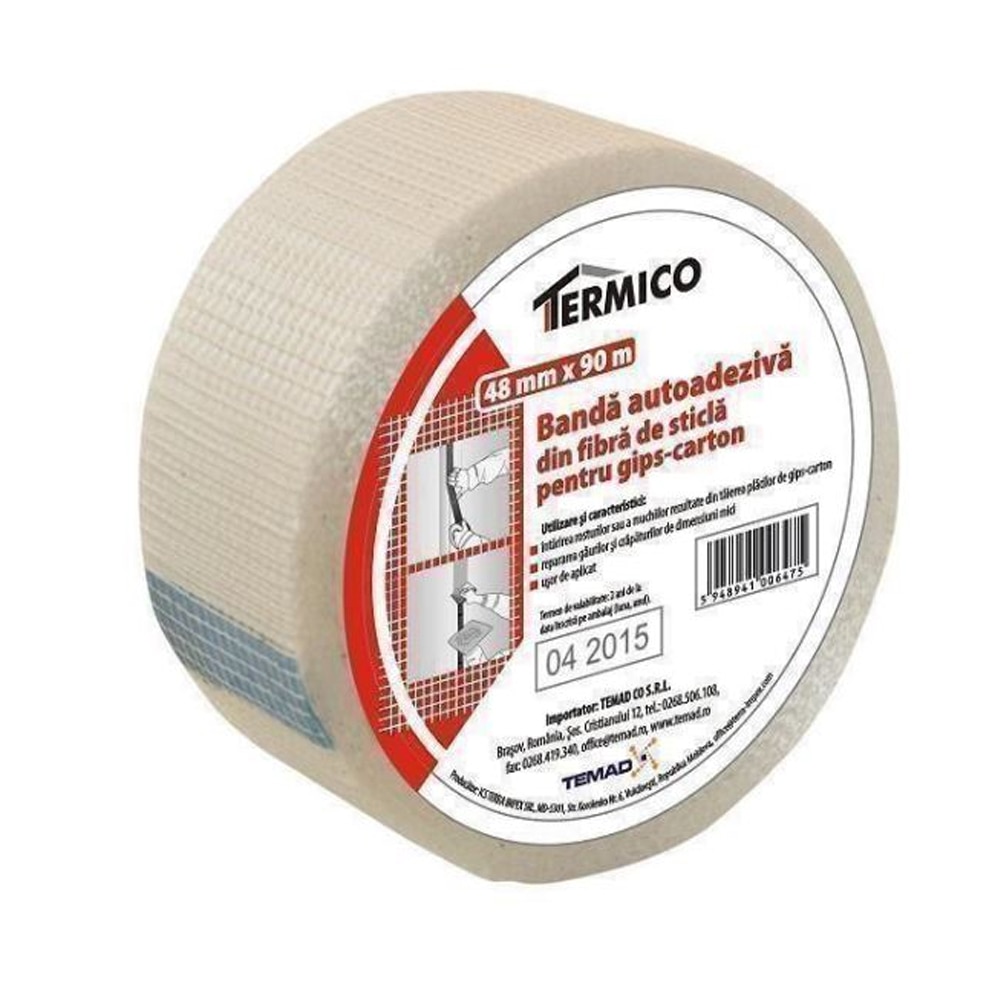Banda auto-adeziva gips-carton 4.8 cm x 90 m Bej • Termico