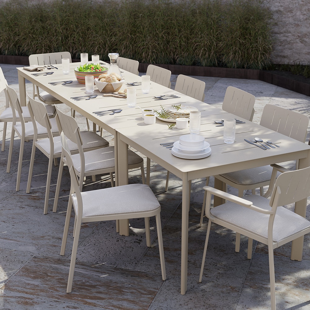 Masa terasa GOODHOME Santa Cruz, aluminiu, 240 x 90 x 76 cm, bej