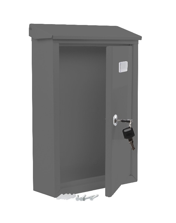 Cutie posta SMITH AND LOCKE, Inchidere cheie, 90 x 238 x 355mm, gri