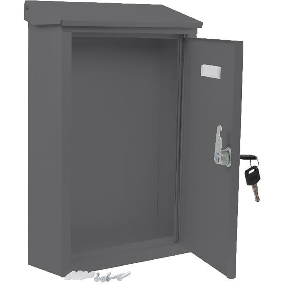 Cutie posta SMITH AND LOCKE, Inchidere cheie, 90 x 238 x 355mm, gri