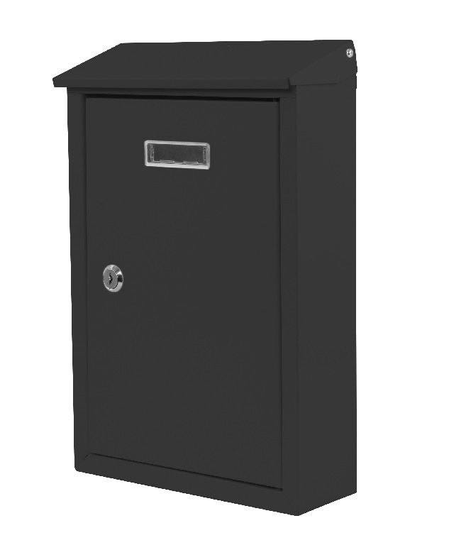 Cutie posta SMITH AND LOCKE, Inchidere cheie, 90 x 238 x 355mm, negru