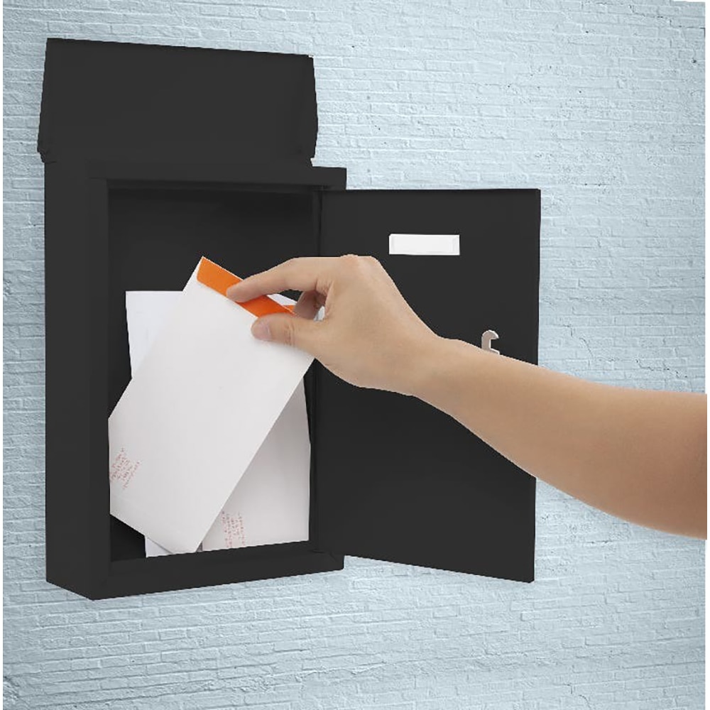 Cutie posta SMITH AND LOCKE, Inchidere cheie, 90 x 238 x 355mm, negru