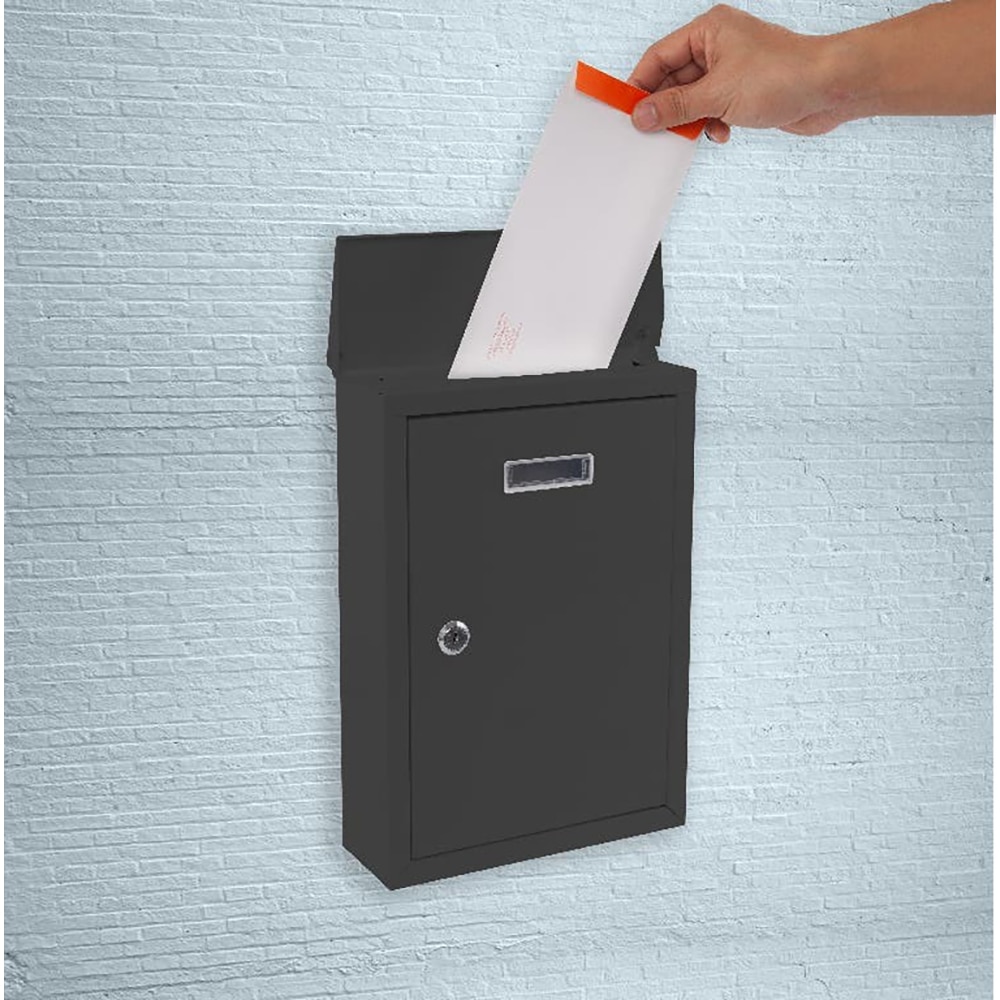 Cutie posta SMITH AND LOCKE, Inchidere cheie, 90 x 238 x 355mm, negru