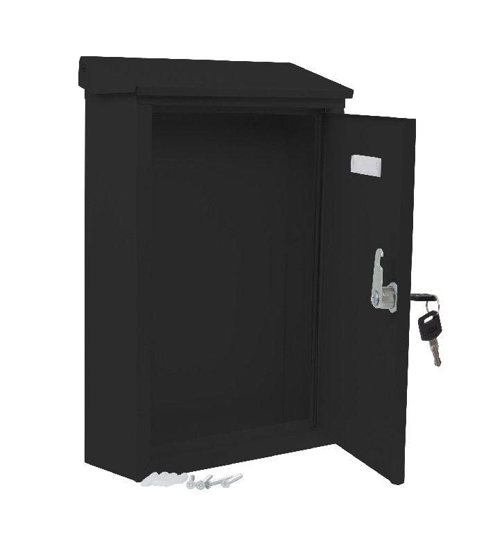 Cutie posta SMITH AND LOCKE, Inchidere cheie, 90 x 238 x 355mm, negru